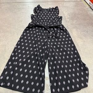 Du Jour Black and White Patterned Jumpsuit